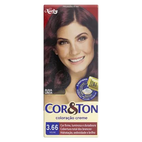 Kit Coloração Creme 3.66 Violine Niely Cor&Ton