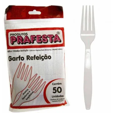 Garfo Descartável Prafesta 50X01