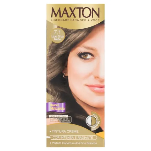 Kit Tintura Matizadora Creme 7.1 Louro Cinza Médio Maxton
