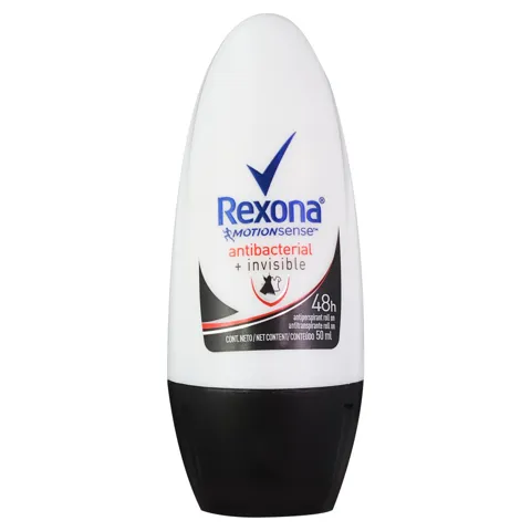 Antitranspirante Roll-On Antibacterial e Invisible Rexona Motionsense 50ml