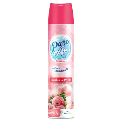 Odorizador de Ambiente Aerossol Pétalas de Rosas Puro Ar Frasco 350ml