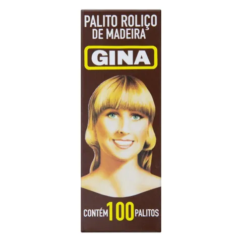 Palito Roliço Gina Caixa 100 Unidades