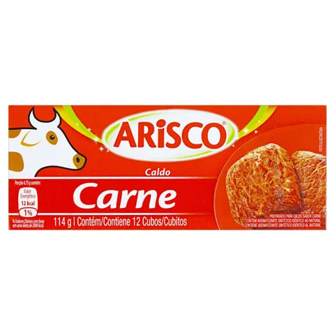 Caldo em Tablete Carne Arisco Caixa 114g 12 Unidades