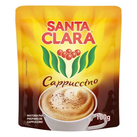 Cappuccino Solúvel Santa Clara Sachê 100g Refil
