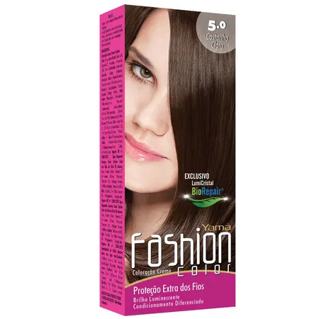 Coloração YAMÁ Fashion Color 5.0 Castanho Claro Kit
