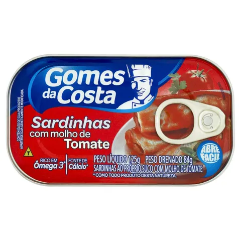 Sardinha com Molho de Tomate Gomes da Costa Lata 75g