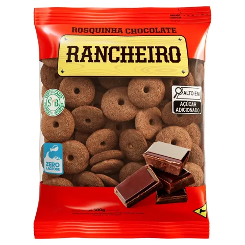 Biscoito Rosquinha Vegano Chocolate Rancheiro Pacote 300g