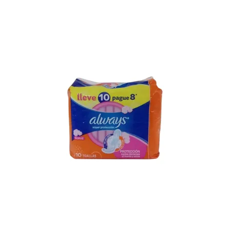 Absorvente Always Suave C/Abas Leve 10 Pague 8