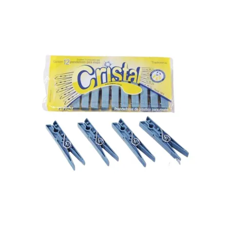 Prendedor Roupa Cristal Plastico C/12