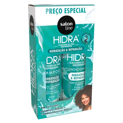Kit Shampoo e Condicionador SALON LINE Hidra Cachos Ultra Definidos 300ml