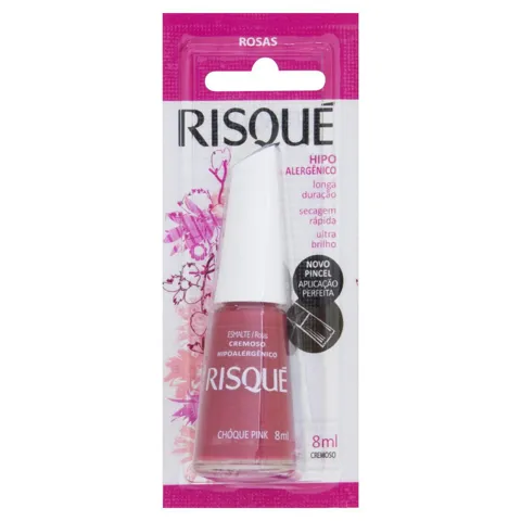 Esmalte Cremoso Chóque Pink Risqué Rosas 8ml
