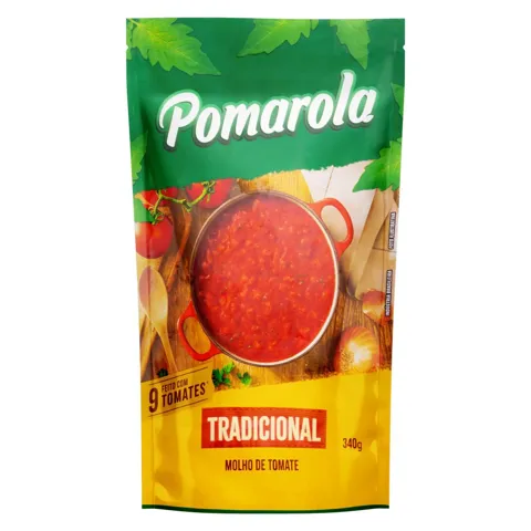 Molho de Tomate Tradicional Pomarola Sachê 340g