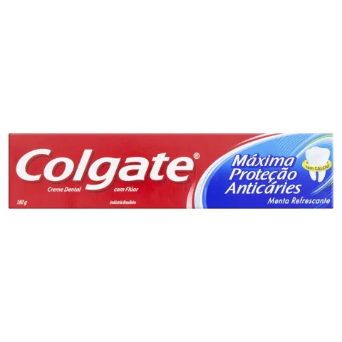 Creme Dental Menta Refrescante Colgate Máxima Proteção Anticáries Caixa 180g