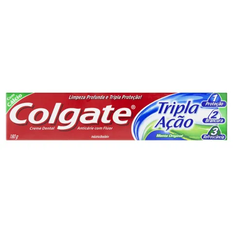 Creme Dental Menta Original Colgate Tripla Ação Caixa 180g
