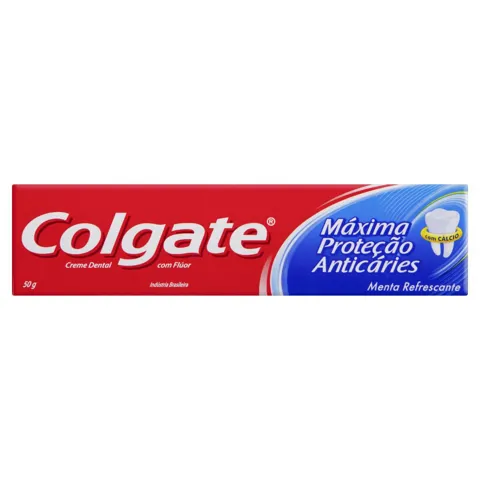 Creme Dental Menta Refrescante Colgate Máxima Proteção Anticáries Caixa 50g
