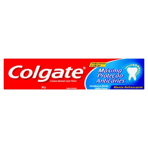 Creme Dental Menta Refrescante Colgate Máxima Proteção Anticáries Caixa 90g