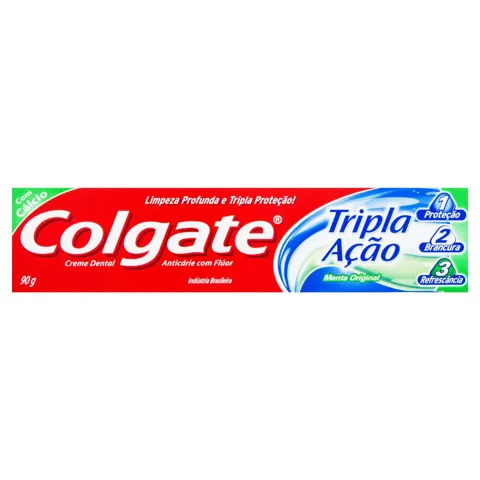 Creme Dental Menta Original Colgate Tripla Ação Caixa 90g