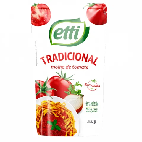 Molho de Tomate Tradicional Etti Sachê 300g
