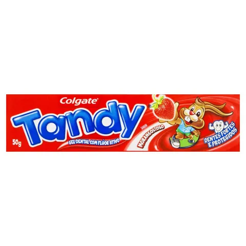 Gel Dental Infantil com Flúor Morangostoso Colgate Tandy Caixa 50g