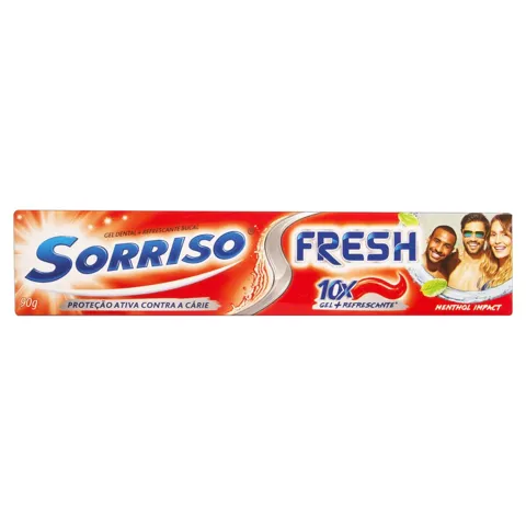 Gel Dental Menthol Impact Sorriso Fresh Caixa 90g