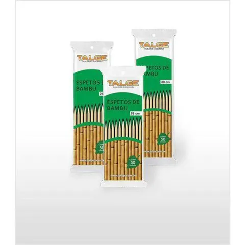Espeto Bambu Talge C50Un 30Cm