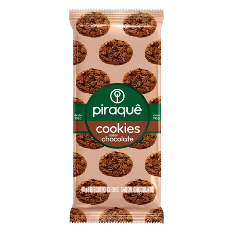 Biscoito Cookie Chocolate Piraquê Pacote 40g