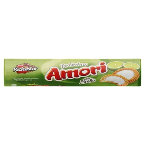 Biscoito Recheio Limão Richester Amori Tortinhas Pacote 150g