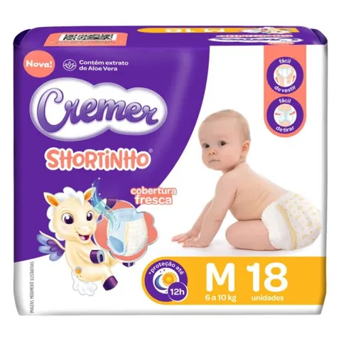 Fralda Shortinho Cremer Jumbinho M 18 Unidades