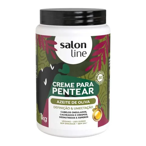 Creme Para Pentear Salon Line Azeite De Oliva 1Kg