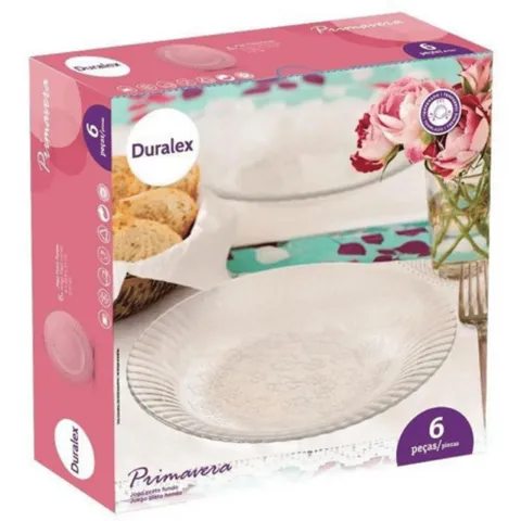 Jogo Prato Fundo Primavera Duralex 6Pc