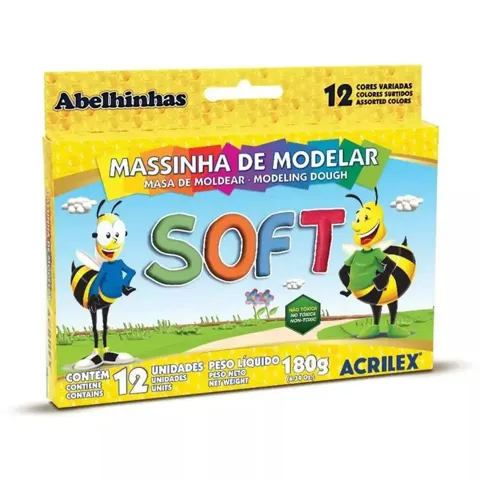 Massa Modelar Soft Acrilex C/12