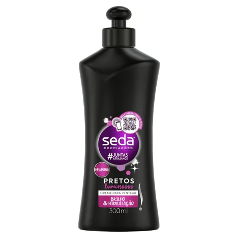 Creme para Pentear Seda Cocriações Pretos Luminosos Frasco 300ml