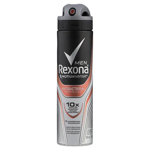 Antitranspirante Aerossol Antibacterial Protection Rexona Men Motionsense 150ml