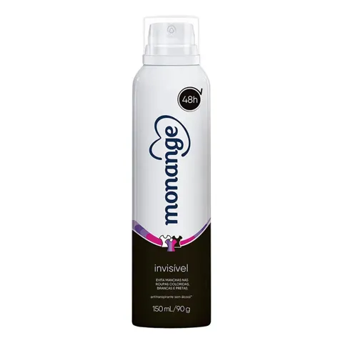 Desodorante Aerosol Monange 150Ml Invisivel