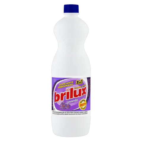 Alvejante 2 em 1 Lavanda com Cloro Brilux Frasco 1l